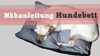 Nähanleitung Hundebett Hundekissen DIY selber nähen Hund Bett Kissen Katze video kostenlos Tutorial [upl. by Akinohs]