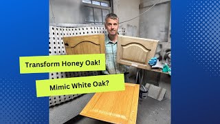 Transforming honey oak cabinets  Part 1 mimic white oak and more [upl. by Giacamo743]