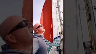 Rigging dual headsails downwind [upl. by Barbabas324]