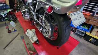 Harley Davidson 1340 evo with 1025 to 1 compression Andrews ev 59 camshaft 1000 rpm idle [upl. by Breech]