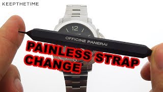 Panerai Luminor Quick PushButton Watch Strap Changing System with Tool ASMR HANDSON [upl. by Innavoij]