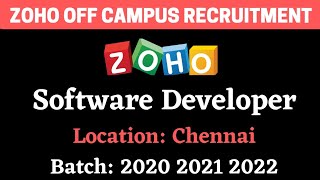 Zoho Off Campus Recruitment  Software Developer  BiNaRiEs [upl. by Uriisa384]