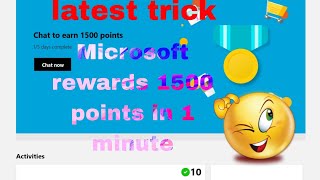 Microsoft rewards 1500 points in 1 minutelatest trickMicrosoft edgemicrosoft [upl. by Hijoung275]