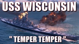 USS Wisconsin Iowa Class Battleship World of Warships Wows BB64 Guide [upl. by Enirolf]