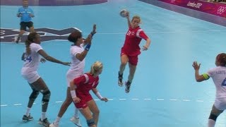 Womens Handball Group B Match  Norway v France  London 2012 Olympics [upl. by Ahseiyt]