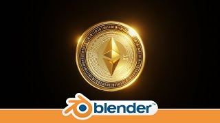 3D Ethereum Coin modeling in Blender 292 [upl. by Haswell432]