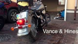 Suzuki c50 Vance and Hines TWIN SLASH STAGGERED [upl. by Maurili]