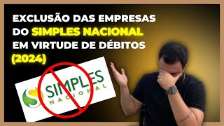 Exclusão das Empresas do Simples Nacional em Virtude de Débitos 2024 [upl. by Nilkcaj]