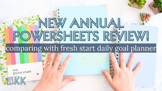 2024 Powersheets Review  Some Accessories  Fresh Start Daily Goal Planner Side by Side Comparison [upl. by Fernanda270]