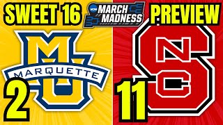 Marquette vs NC State Preview and Best Bet  2024 NCAA Tournament Predictions  Sweet 16 [upl. by Merriman]