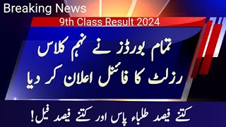 9th class result 2024 announced 9th result final date 2024 Punjab boards 9th result announced 2024 [upl. by Laenahtan]