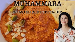 MUHAMMARA  Healthy Mediterranean dip  Vegan  Glutenfree  लाल शिमला मिर्च की स्वादिष्ट आसान डीप [upl. by Erimahs]