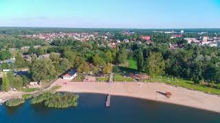 A Beach by the Lake  Plaża nad Jeziorem Dąbie  Drone Footage 4K [upl. by Adnahc]