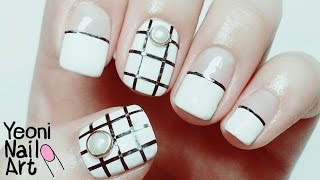 💅 라인테이프를 활용한 심플 네일아트 30Pcs Striping Tape Line Nail Art Decoration  Dressgal [upl. by Atinob]