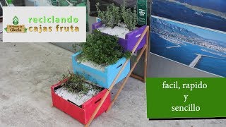 maceteros reciclados con cajas de fruta [upl. by Adnah922]