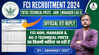 FCI Recruitment 2024  FCI Vacancy 2024  FCI AG3  FCI Manager  FCI AGM  Technical Vacancy 2024 [upl. by Jefferey]