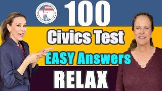 USCIS 100 Civics Questions 2008 version for the US Citizenship Test  EASY answers [upl. by Viva278]