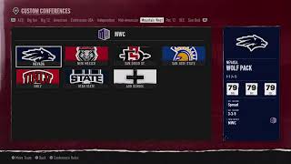 EA College Football 25 Dynasty New Mexico rebuild Conference Realignment [upl. by Ezekiel]