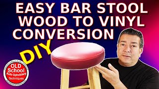 How To Easy Bar Stool DIY Upholstery For Beginners barstool [upl. by Ardella]