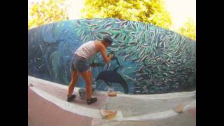 Ocean mural in La Paz 37 meters long [upl. by Ttenaej]