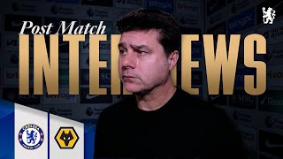 POCHETTINO reacts postmatch  Chelsea 24 Wolves  Chelsea FC 202324 [upl. by Singh]