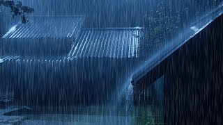 Rain On An Ancient Roof For Sleeping  Deep Sleep With Heavy Rain amp Thunder Sound At Night [upl. by Atlee]