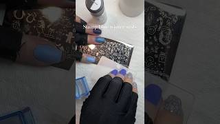 Stamp nail art over dip powder holiday nails nailtutorial dippowder diynails stamping [upl. by Arvind]