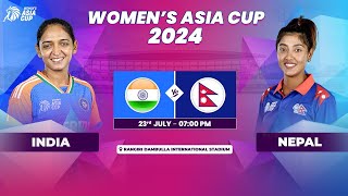 INDIA VS NEPAL  ACC WOMENS ASIA CUP 2024  MATCH 10 [upl. by Jeannine252]