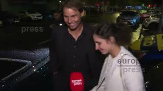 Rafa Nadal and his wife Mery enjoy dinner date in Madrid [upl. by Neelcaj931]