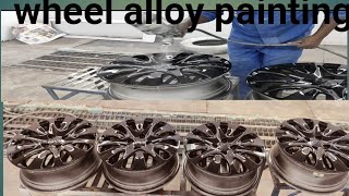 wheel alloy painting  glossy black [upl. by Cilurzo955]