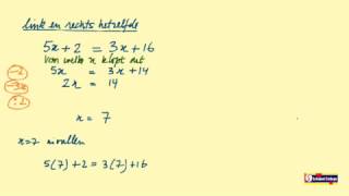 3 vergelijkingen oplossen links en rechts hetzelfde [upl. by Natalya]