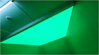 Translucent stretch ceiling with RGBW strip back light [upl. by Towroy]