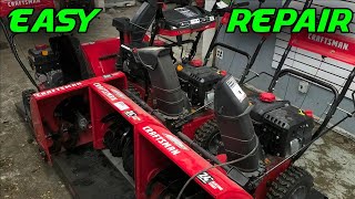 Craftsman Snow Blower Wont Start Diagnosis Carburetor Cleaning and How To Repair [upl. by Notneuq]