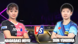 Exciting‼️Sun Yingsha vs Miyu Nagasaki ITTF Worlds [upl. by Attenod]