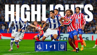 HIGHLIGHTS  LaLiga 2425  J9  Real Sociedad 1  1 Atlético de Madrid [upl. by Nelluc]