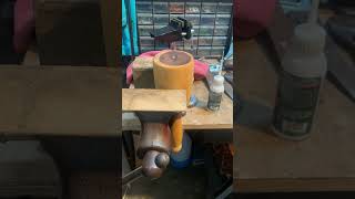 Round 2 stabilizing the Lignum Vitae carvers mallet [upl. by Annawoj]