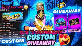 🔴FREE FIRE LIVE GIVEAWAY CUSTOM ROOM  FF LIVE DIAMOND GIVEAWAY lokeshgamer gyangaming [upl. by Ellehcyar]