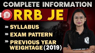 RRB JE में पहले क्या रही थी Subject Wise Weightage  RRB JE Syllabus amp Exam Pattern🔥🔥 [upl. by Refinneg]