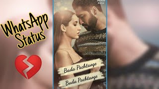 Full Screen WhatsApp Status  Pachtaoge Song Status  Arijit Singh New Song  Pachtaoge Status [upl. by Annavoj]