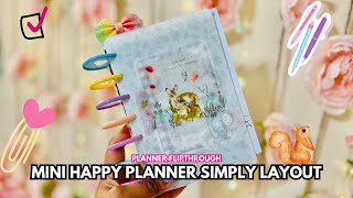 Mini Happy Planner Simply Layout Flipthrough Disney Edition [upl. by Lyrrad968]