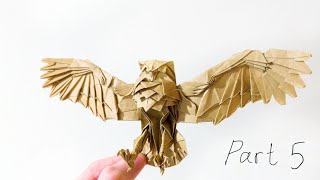 Origami BLAKISTON’S Fish Owl Tutorial PART 5 [upl. by Hilarius]