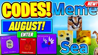 ⚠️New⚠️ ALL WORKING CODES For Meme Sea August 2024  Roblox Meme Sea Codes 2024 [upl. by Aicnatsnoc577]