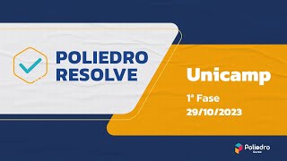 Como foi a 1ª fase da Unicamp 2024  Correção  comentários ao vivo  Poliedro Resolve [upl. by Alicul]