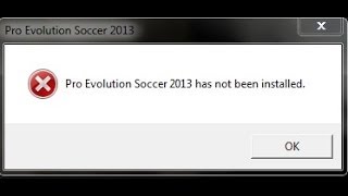 Pro Evolution Soccer 2013 has not been installed  Pro Evolution Soccer 2013 مشكلة لم يتم تثبيت لعبة [upl. by Caassi]