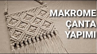 MAKROME ÇANTA YAPIMI  MACRAME BAG TUTORIAL [upl. by Delastre]