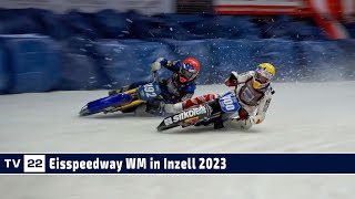 MOTOR TV22 Die besten Vorläufe bei der Eisspeedway Weltmeisterschaft in Inzell 2023 [upl. by Leissam]