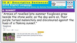 Another 10 A Descriptive Sentences for GCSE [upl. by Bekha]