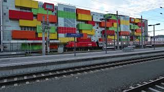 Colorful Train and building in Salzburg Austria [upl. by Ahsilrak]