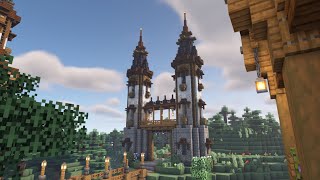 Fantasy Gate House  Minecraft Build Process [upl. by Almallah]