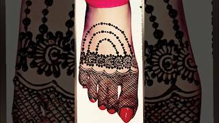 Simple bridal feet mehndi designpairon ki mehandifoot mehndi design youtubeshorts trending [upl. by Dnaloy]